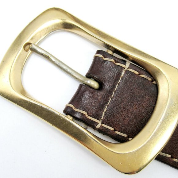 DOLCE & GABBANA Belt Leather x Gold Hardware Authentic Used - Picture 5 of 8